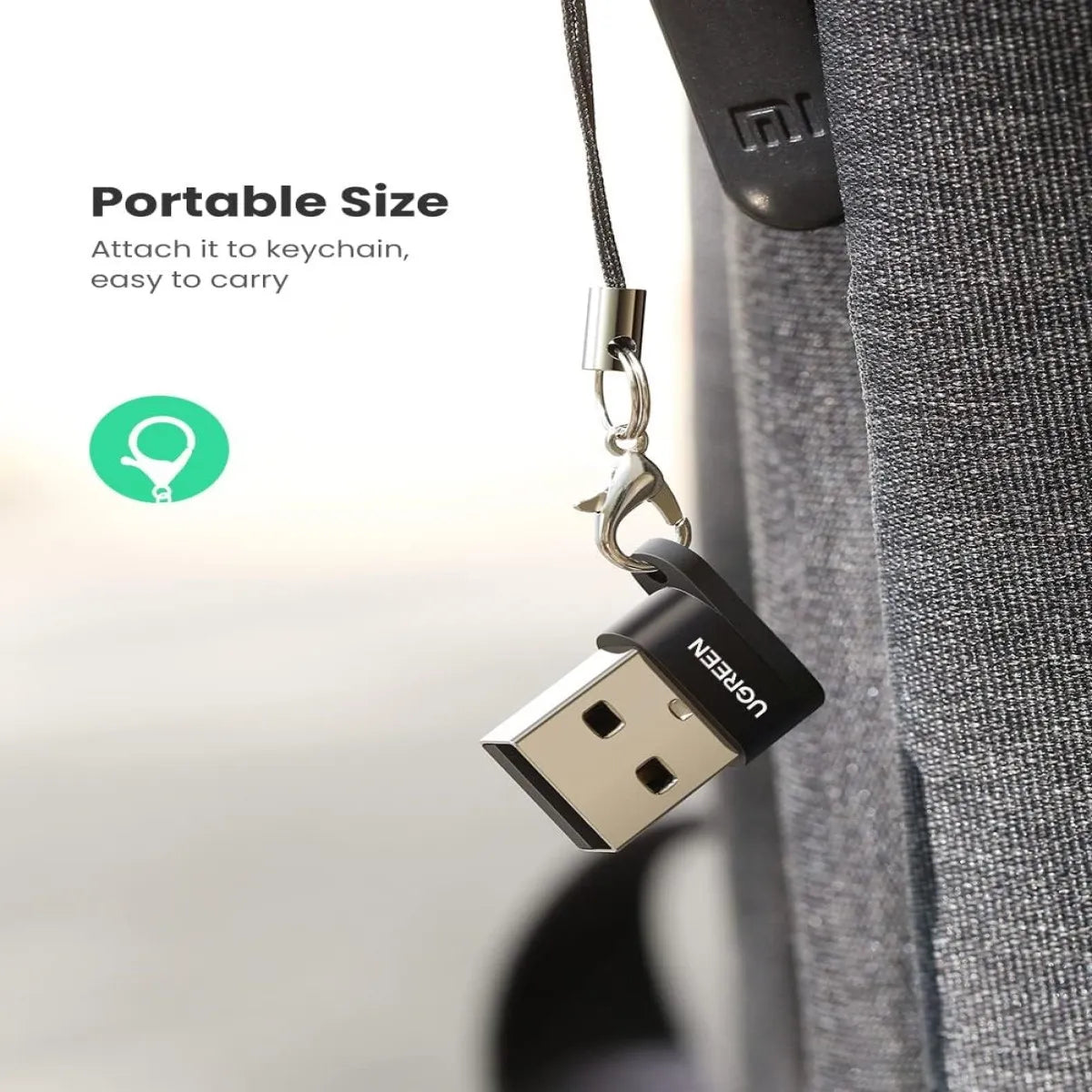UGREEN US280 50568 Adaptador USB-C a USB-A Ultra Pequeño con Lanyard