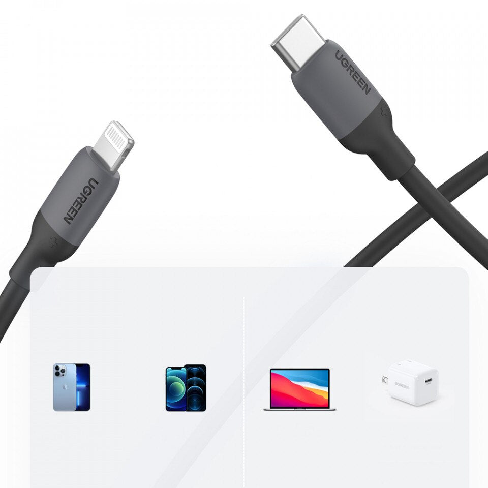 UGREEN US387 20304 Cable USB-C a Lightning 1m Negro