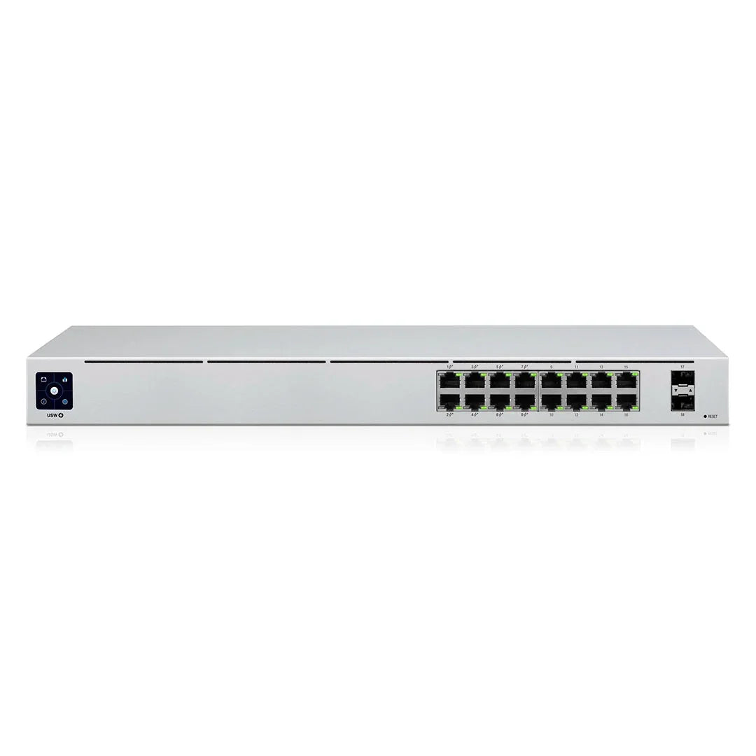 UBIQUITI USW-16-POE Switch UNIFI 16 Puertos 8 PoE 2SFP 42W L2