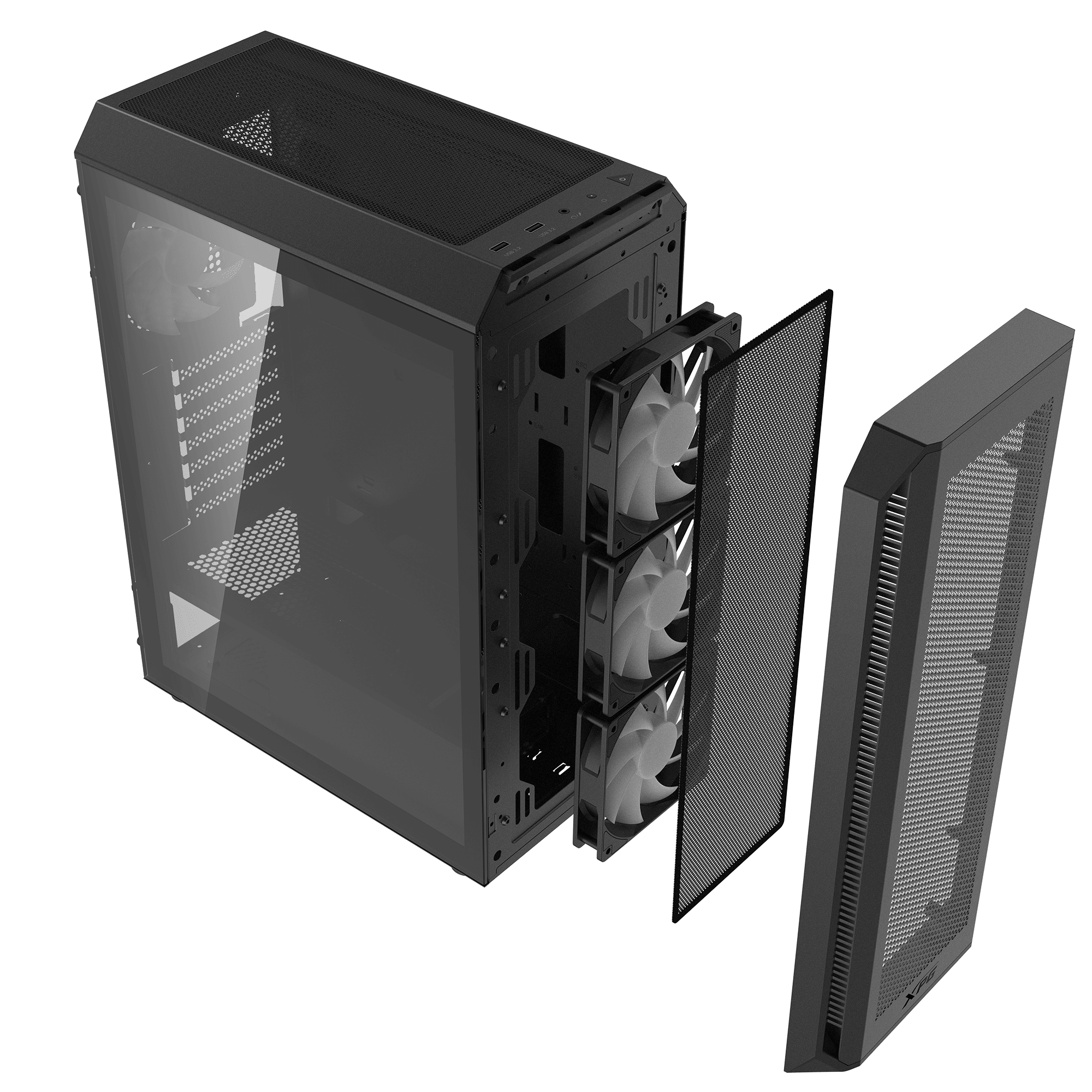 ADATA CASE XPG VALOR AIR PLUS ARGB 120MM SIN FUENTE