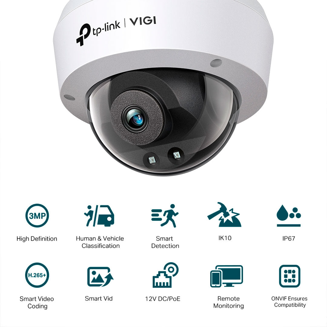 TP-LINK VIGI C230I 2.8mm Cámara de Seguridad IP PoE 3MP 2K