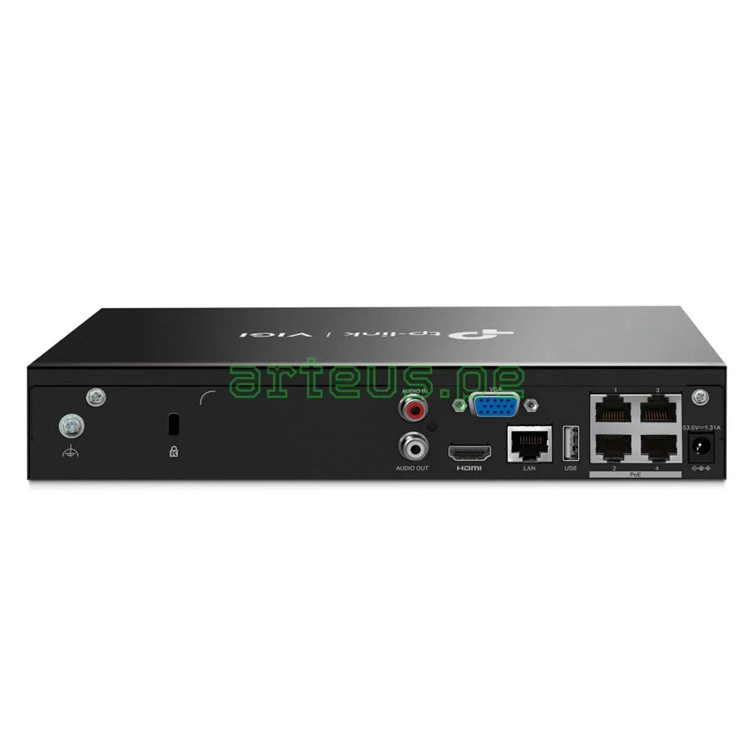 TP-LINK VIGI NVR1004H-4P Grabador de Video NVR 4 Canales PoE+ 4K
