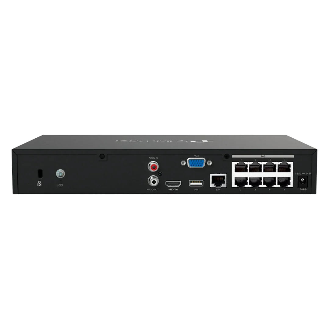 TP-LINK VIGI NVR1008H-8MP Grabador de Vídeo NVR 8 Canales 8MP PoE+ 113W