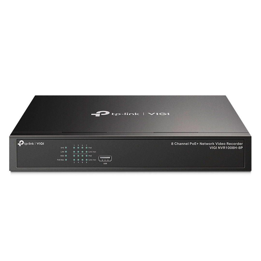 TP-LINK Grabador de Vídeo NVR 8 Canales 8MP PoE+ 53W VIGI NVR1008H-8P
