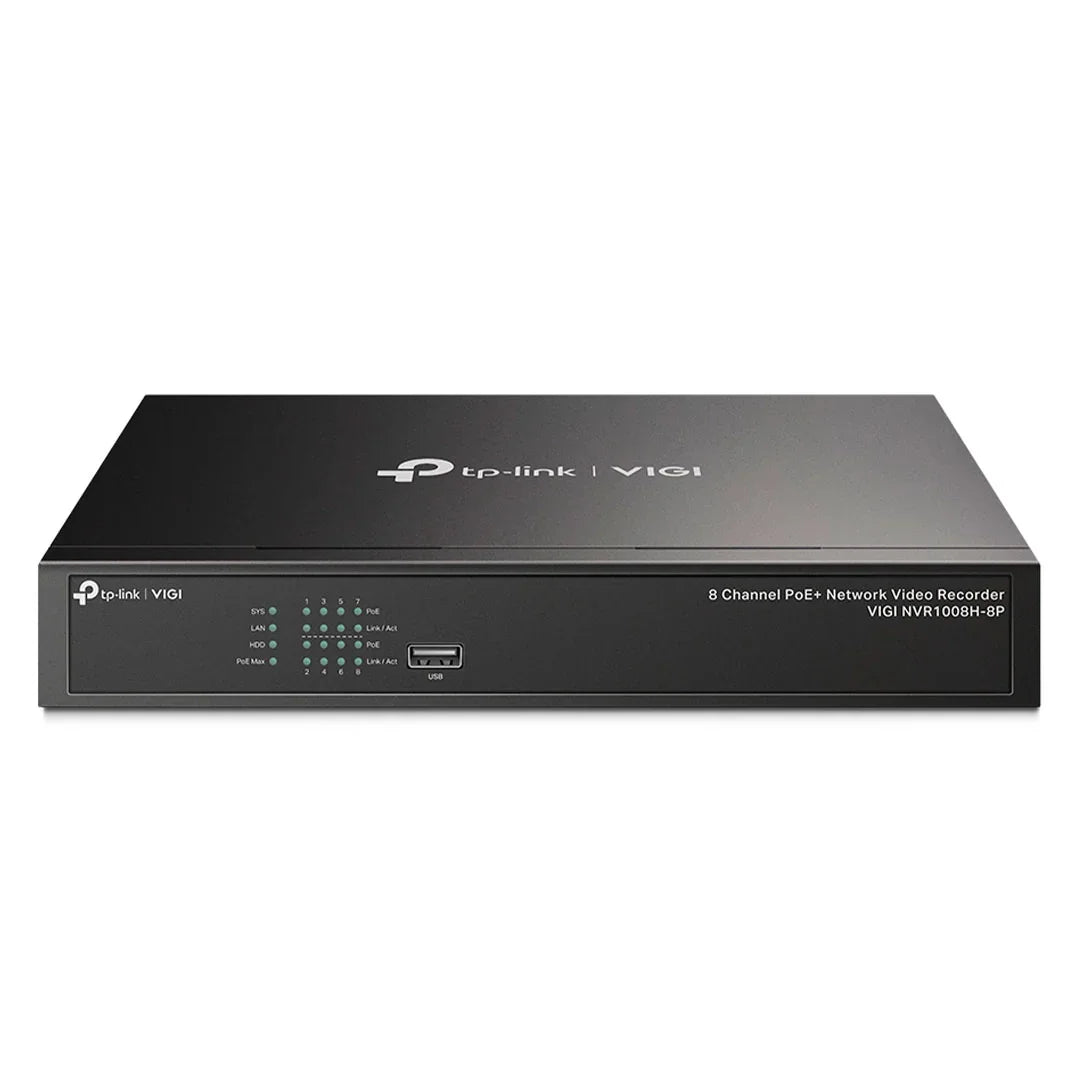 TP-LINK VIGI NVR1008H-8P Grabador de Vídeo NVR 8 Canales 8MP PoE+ 53W