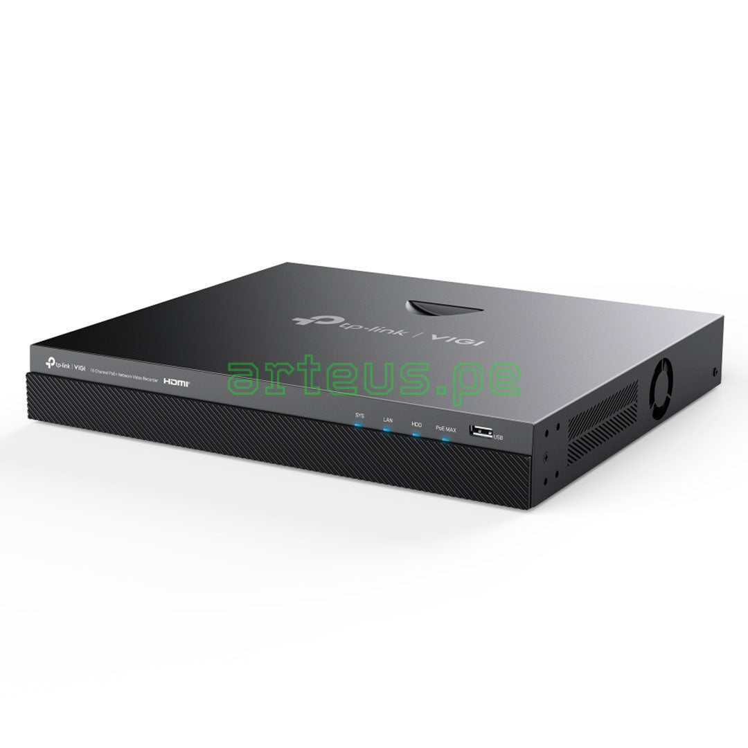 TP-LINK Grabador de Vídeo NVR 16 Canales PoE+ 90W 4K 2HDD VIGI NVR2016H-16P