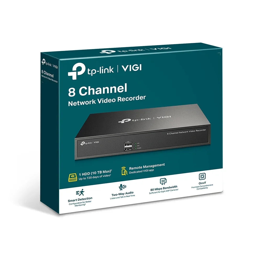 TP-LINK VIGI NVR1008H Grabador de Vídeo NVR 8 Canales 8MP