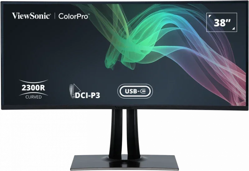 ViewSonic VP3881A Monitor curvo 38” WQHD+ 3840x1600 validado por Pantone 100% sRGB con docking integrada