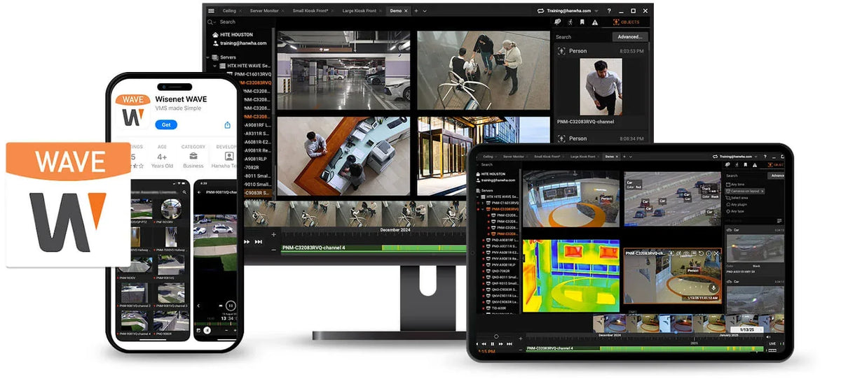 HANWHA VISION Wisenet WAVE Licencia de Grabadora Integrada de 32 Canales - WAVE-EMB-32