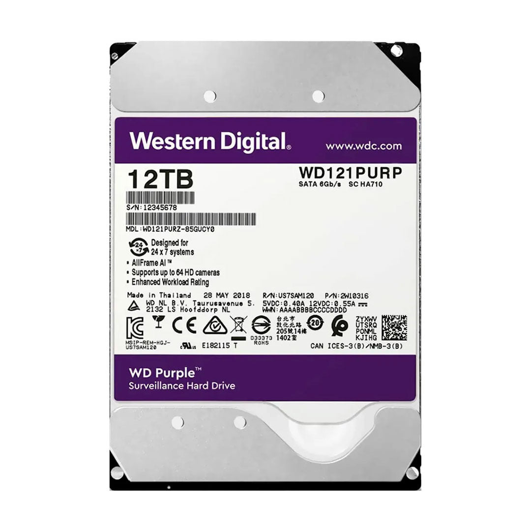 WESTERN DIGITAL WD121PURP Disco Duro púrpura PRO 12TB 7200RPM