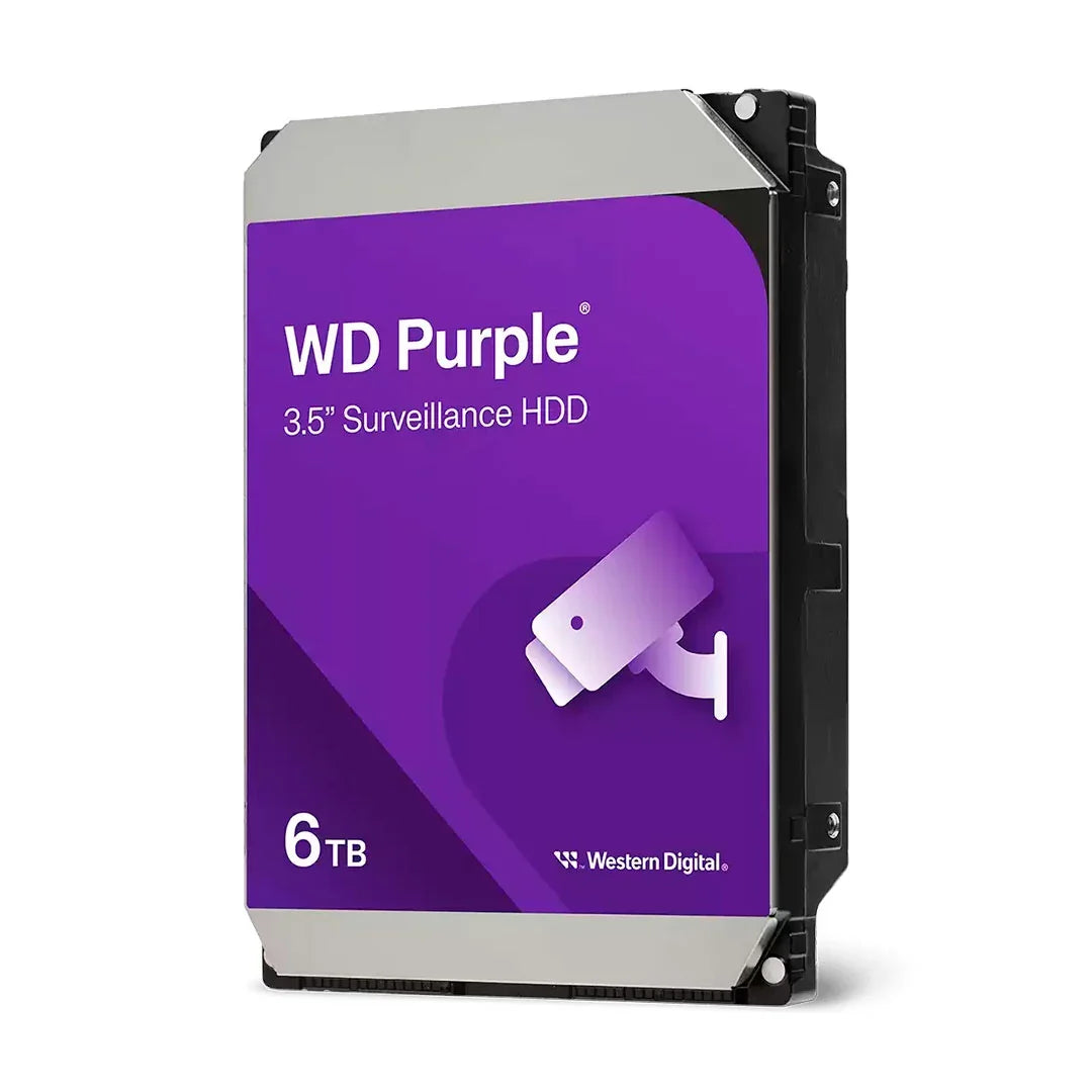 WESTERN DIGITAL WD64PURZ Disco Duro 6TB Purple 3.5" SATA 5400 RPM para Videovigilancia