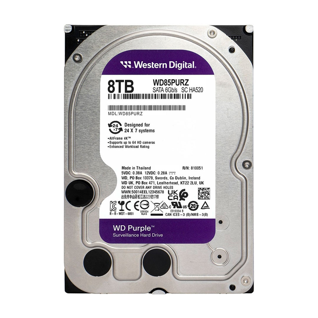 WD Purple 8TB Disco Duro para Videovigilancia 3.5" SATA 5640rpm WD85PURZ