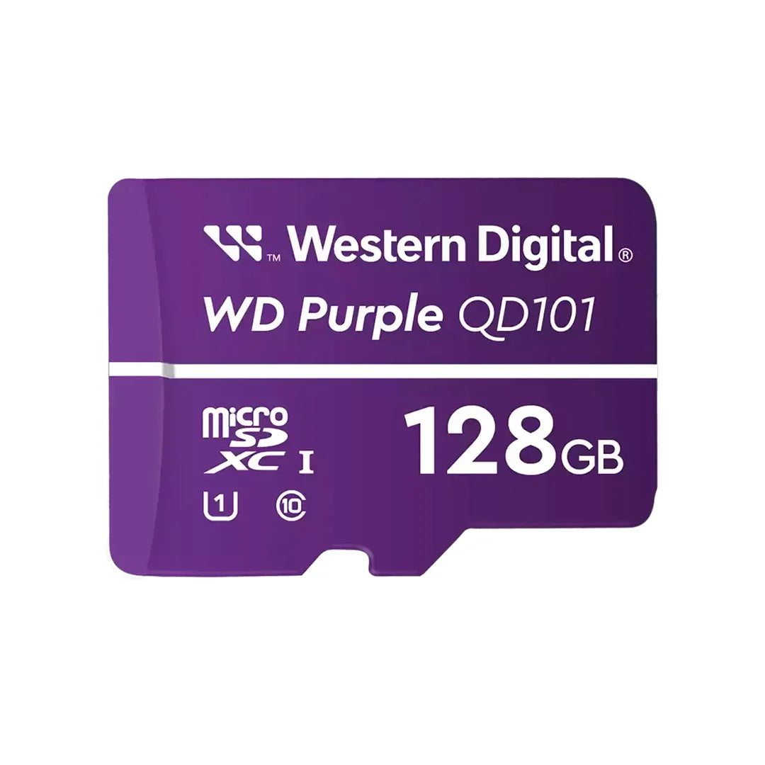 WESTERN DIGITAL WDD128G1P0C Tarjeta microSDXC 128GB Purple SC QD101 U1 Clase 10 para Videovigilancia