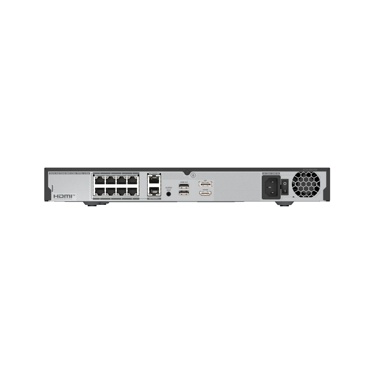 HANWHA VISION WRN-816S-12TB Grabador de Video NVR 16 Canales HDD 12TB