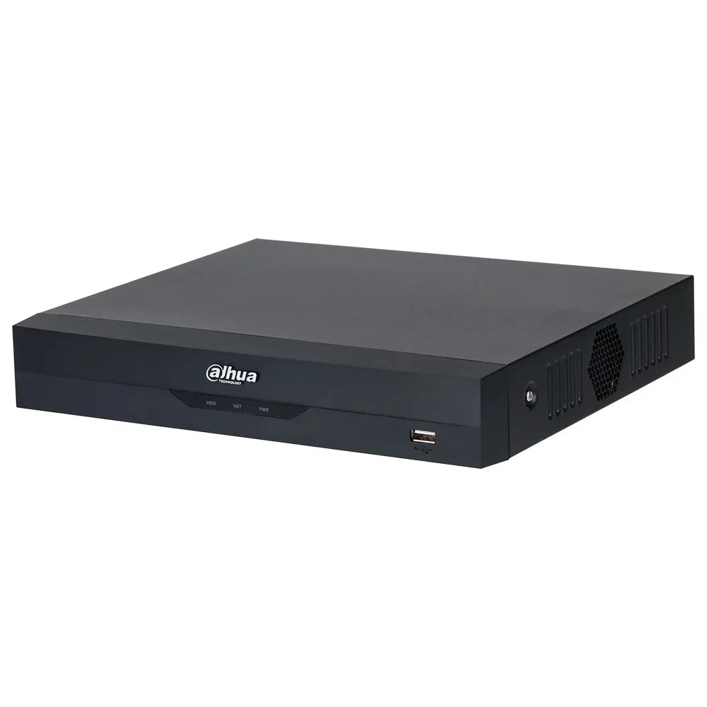 Grabador de video en red NVR Dahua negro con puerto USB para sistema de videovigilancia