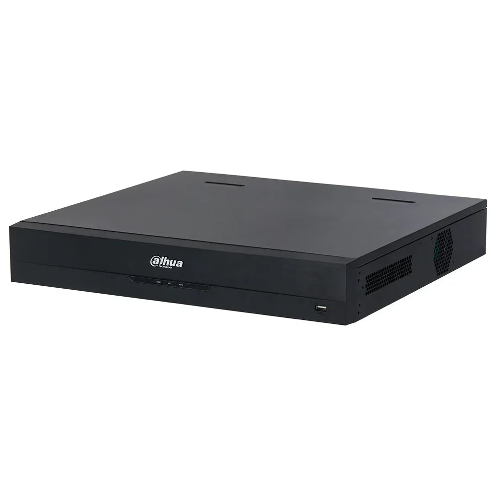 Grabador de video en red NVR Dahua negro para sistemas de videovigilancia y seguridad