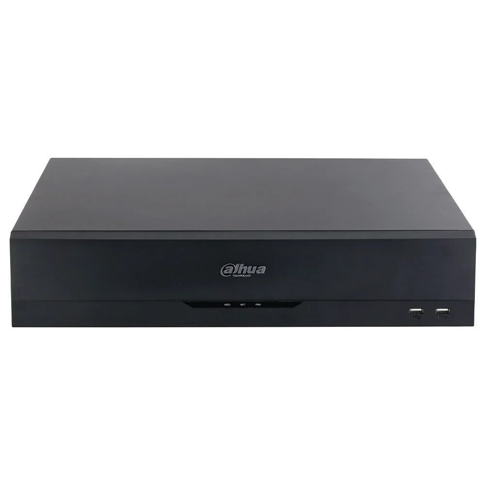 Grabador de video en red NVR negro para sistemas de videovigilancia y seguridad electrónica