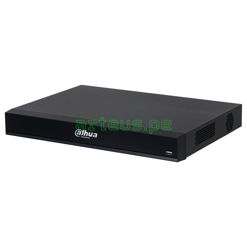 Grabador de video en red NVR Dahua 4K, caja negra con puerto USB frontal, solución de videovigilancia