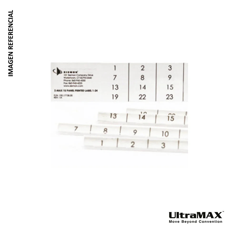 SIEMON Z-PNL-PL24 Etiquetas para paneles, Z-MAX/UltraMAX, 24 puertos.