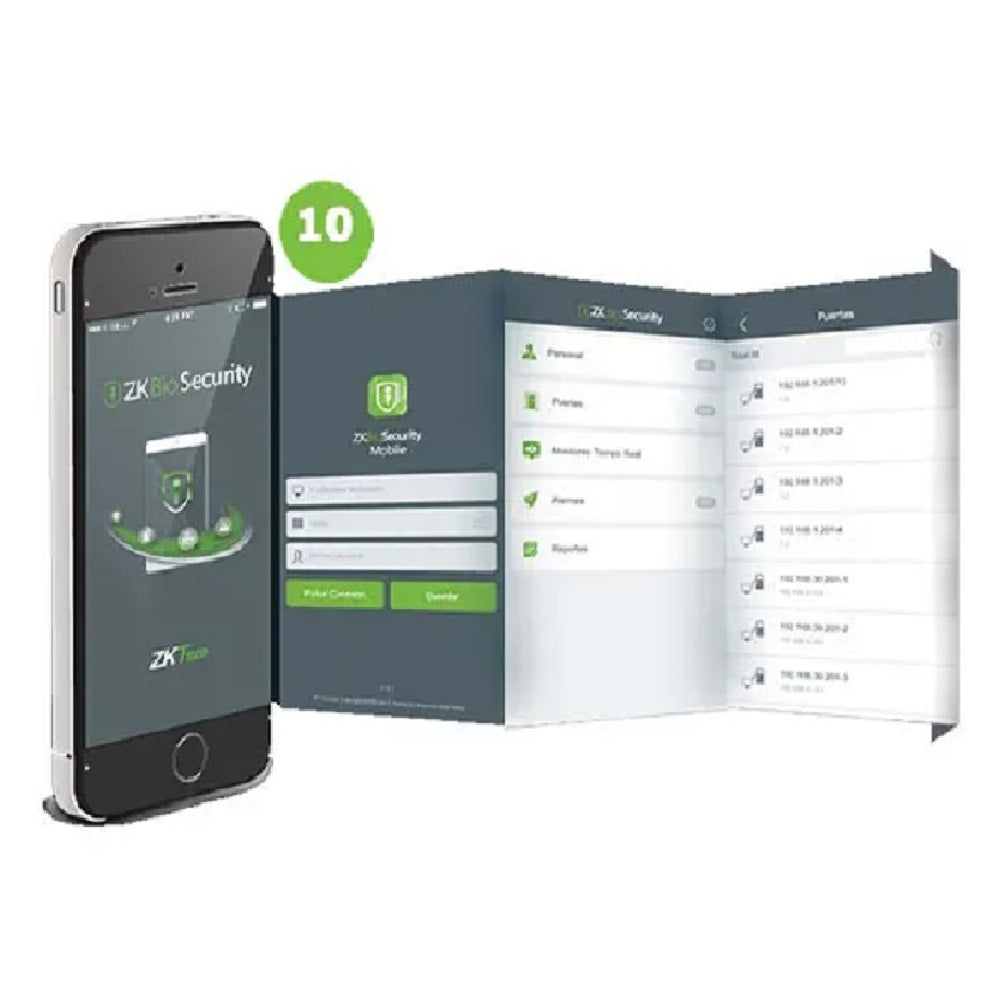ZKTECO ZKBS-APP-P10 Licencia APP Zkbiosecurity para 10 Dispositivos