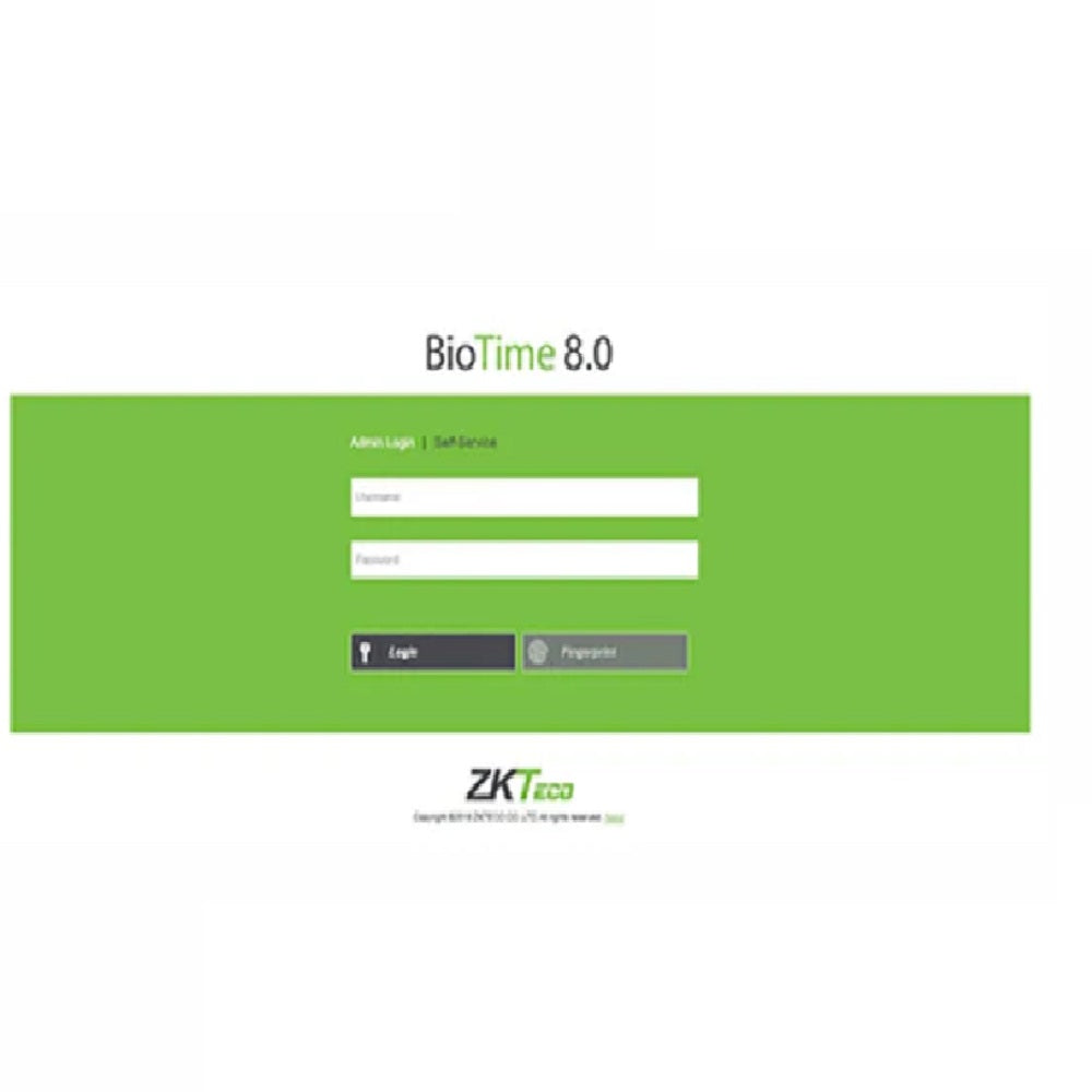 ZKTECO ZKBT-DEV-P10 Biotime 8.0 Software de Asistencia basado en Web