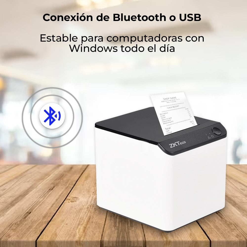 ZKTECO ZKP5803-BT Ticketera Impresora Térmica para Sistema de Facturación USB BT