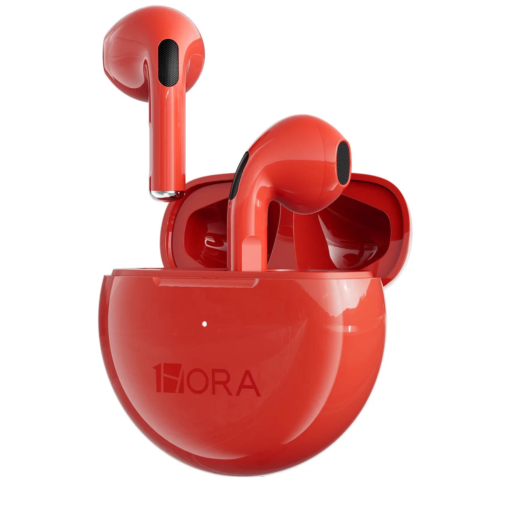1HORA AUT119-R Auriculares Inalámbricos TWS Bluetooth 5.3 con Estuche Circular LTW-006