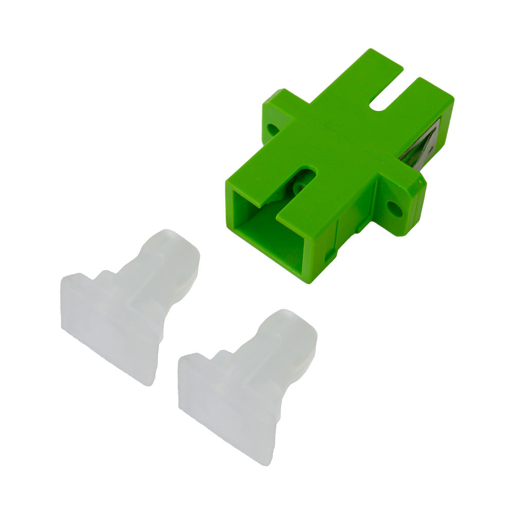 OPFIBRA ADSCA-SX-P100 Acoplador FO SC/APC Simplex Monomodo Verde - 100 Unidades