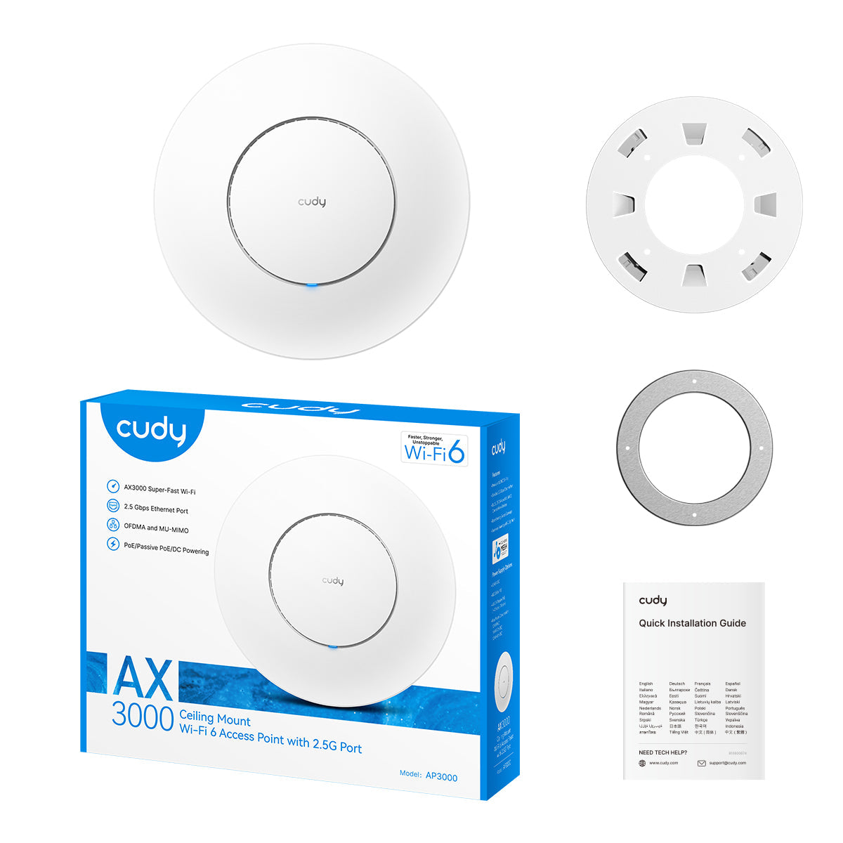 CUDY AP3000_P Acces Point WIFI6 AX3000 2.5G PoE