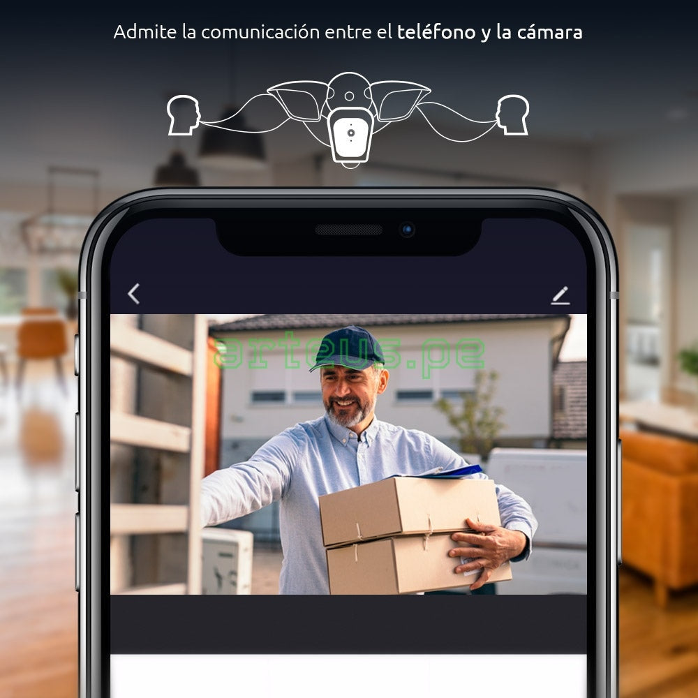 NEXXT SOLUTIONS NHC-F610 Cámara de Seguridad WIFI Con Proyector Activado por Movimiento