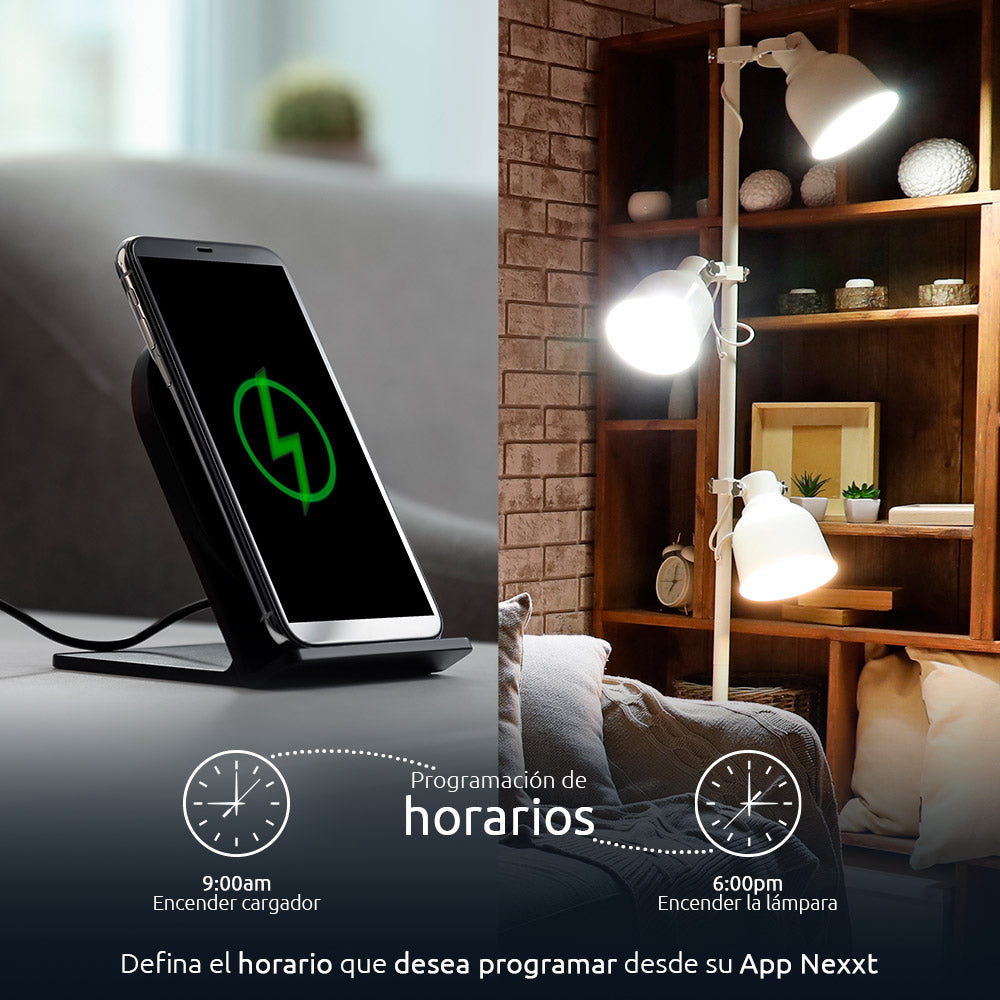 NEXXT SOLUTIONS NHE-W100 Tomacorriente de Pared Inteligente Wifi con Puerto USB