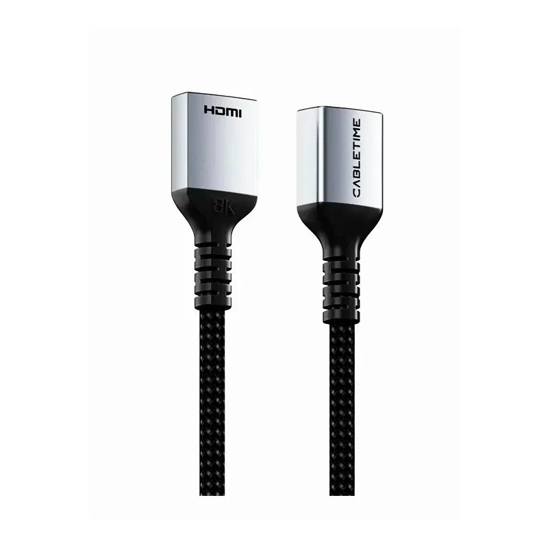 CABLETIME CH18E Cable Extensión HDMI 2.1 8K60Hz Hembra/Hembra 0.5m CT-HDFF8K-AG0.5