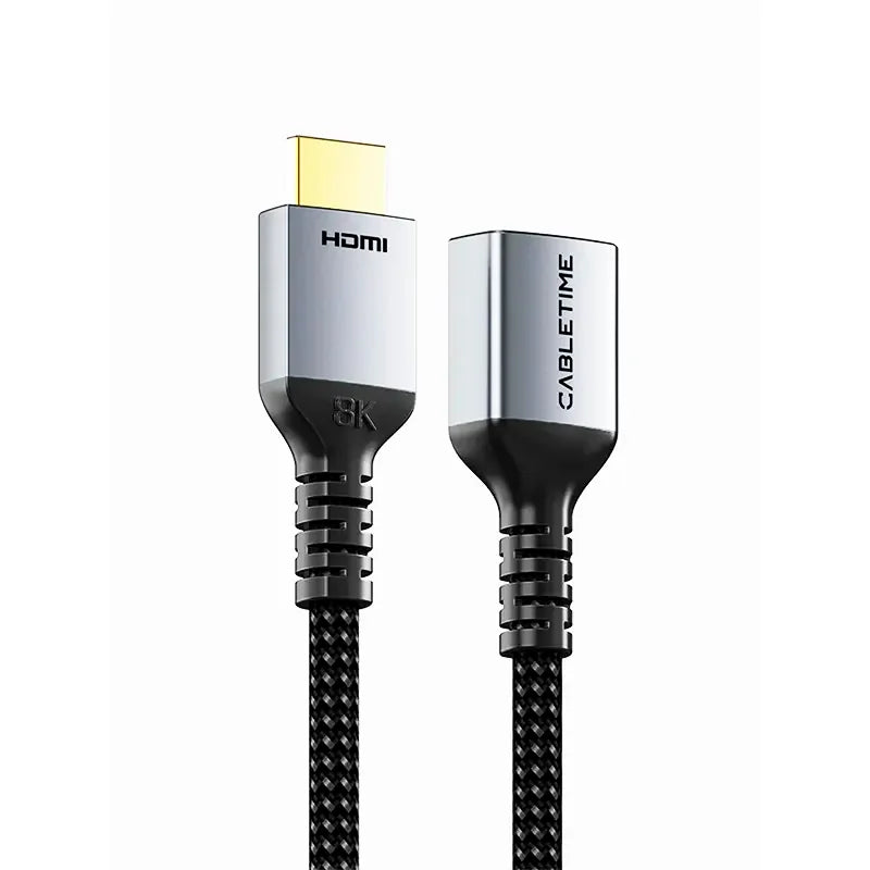CABLETIME CH17H Cable Extensión HDMI 2.1 8K 60Hz Macho/Hembra 1m CT-HDMF8K-AG1