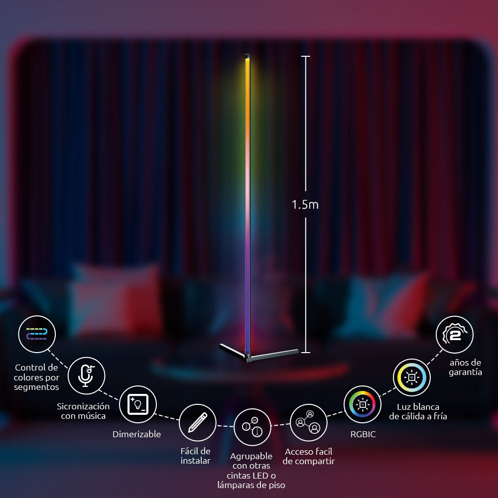 NEXXT SOLUTIONS NHB-S710 Lámpara Led Inteligente de Piso Wifi