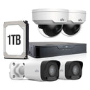 UNIVIEW KITUNIVIP-2 2MP IP security camera kit: 4ch NVR+2 outdoor+2 indoor+1TB