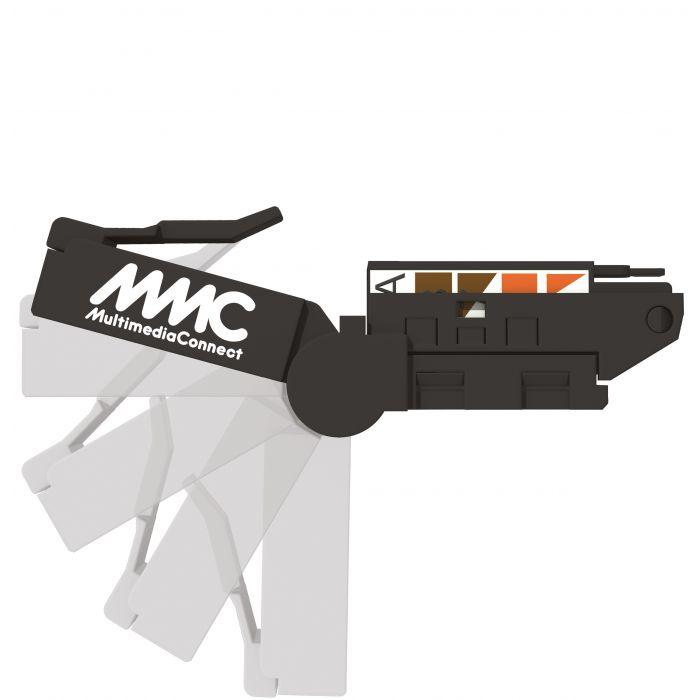 Conector RJ45 Cat6A, MMC MPLAG6ANB Angular 135° sin blindaje - ARTEUS
