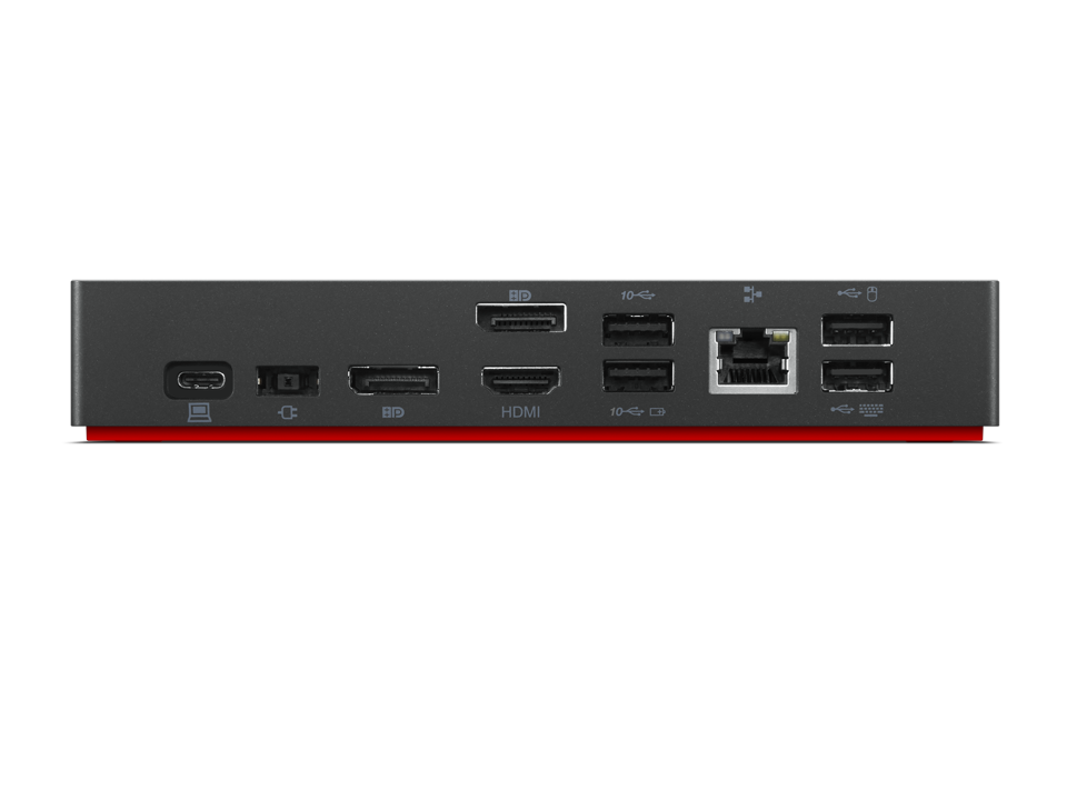 LENOVO ThinkPad 40AY0090US Base de Conexión Universal USB-C 3 Monitores 4K HDMI 2xDP