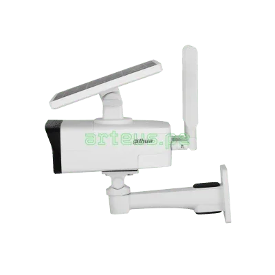 DAHUA DH-IPC-HFW2431DG-4G-S Cámara de vigilancia IP 2K SOLAR 4G Tubo 4MP 4G Lente 2.8mm WDR IP67 Visión nocturna IR 50m/LED 30m con micrófono y parlante - ARTEUS