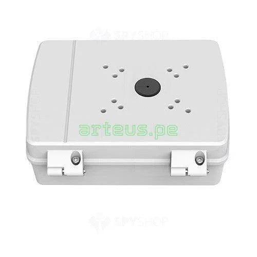 Caja de paso Dahua DH-PFA140 blanca para cámaras de vigilancia, conector anticorrosivo visible
