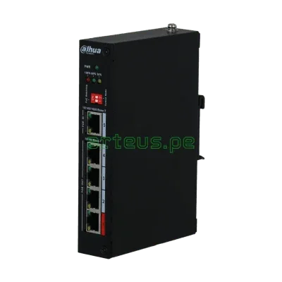 DAHUA DH-PFT1500 - Extensor de señal PoE de 5 puertos. 4 puertos Ethernet PoE de 100Mbps + 1 puerto Ethernet PoE de 1000Mbps - ARTEUS
