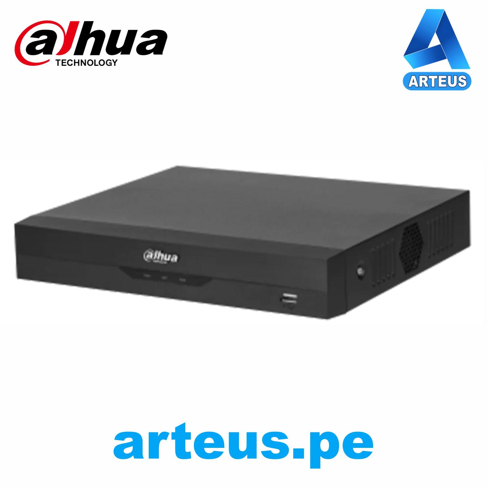 Grabador XVR Dahua de 8 canales 4K, dispositivo negro de videovigilancia con puerto USB visible.