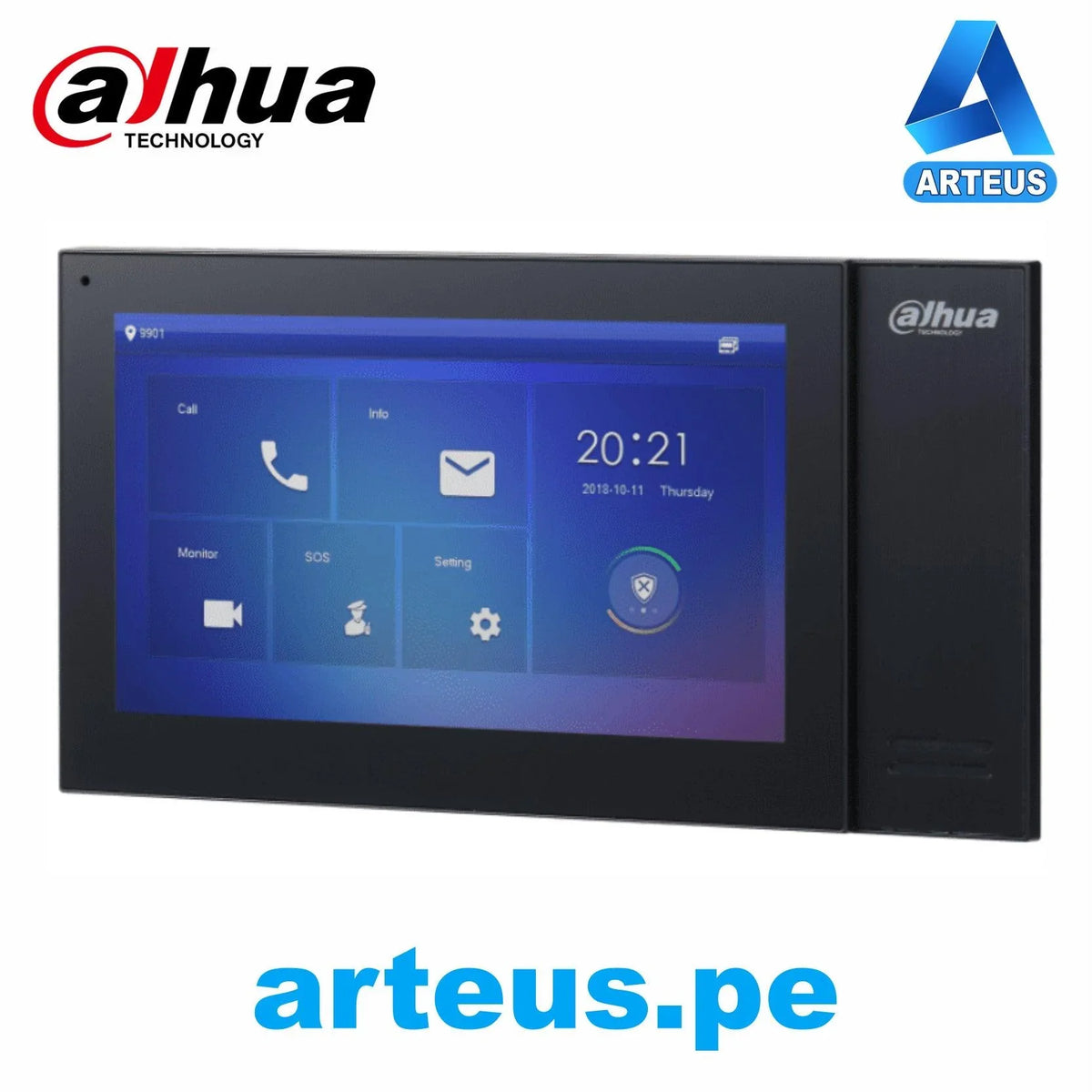 DAHUA VTH2421FB-P - MONITOR IP LCD Táctil 7" NEGRO- AUDIO BIDIRECCIONAL - ARTEUS