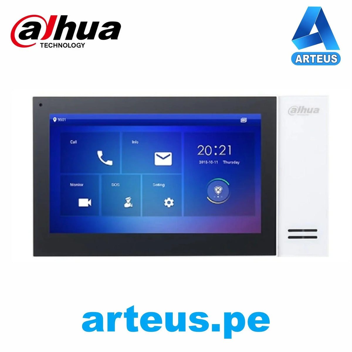 DAHUA VTH2421FW-P - MONITOR IP LCD Táctil 7" BLANCO- AUDIO BIDIRECCIONAL - ARTEUS