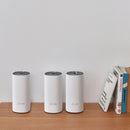 Pacote com 3 unidades do TP-LINK DECO E4, sistema Wi-Fi Mesh para toda a casa, banda dupla AC1200. Controle de voz Alexa