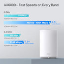 TP-LINK DECO X80 (1-PACK) 6 MESH AX6000 Dual Band AI Wi-Fi System. Alexa voice control. Pack x 1
