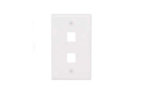 DIXON JE3002WH Faceplate placa frontal simple 2 Puertos blanco