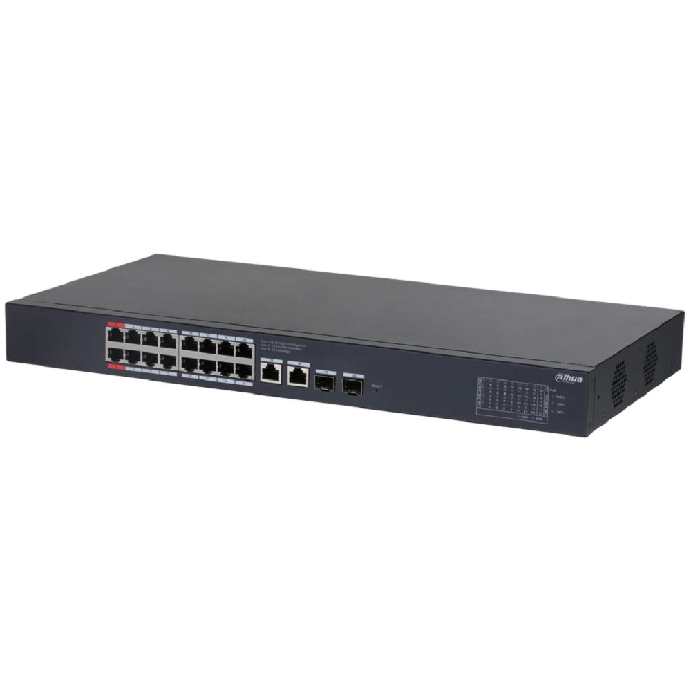 DAHUA CS4220-16GT-190 Switch Cloud 16 Puertos POE Giga, 2Uplink Giga, 2SFP, 190w. Administra en nube.