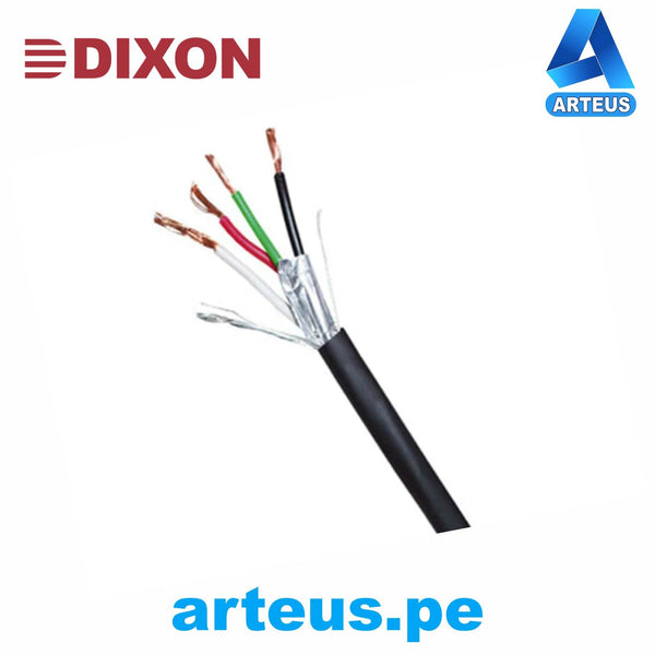 DIXON 8012 LSZH, Cable multiconductor de audio, control e instrumentación 4 conductoresx18 awg negro - lszh-305m-300v - ARTEUS
