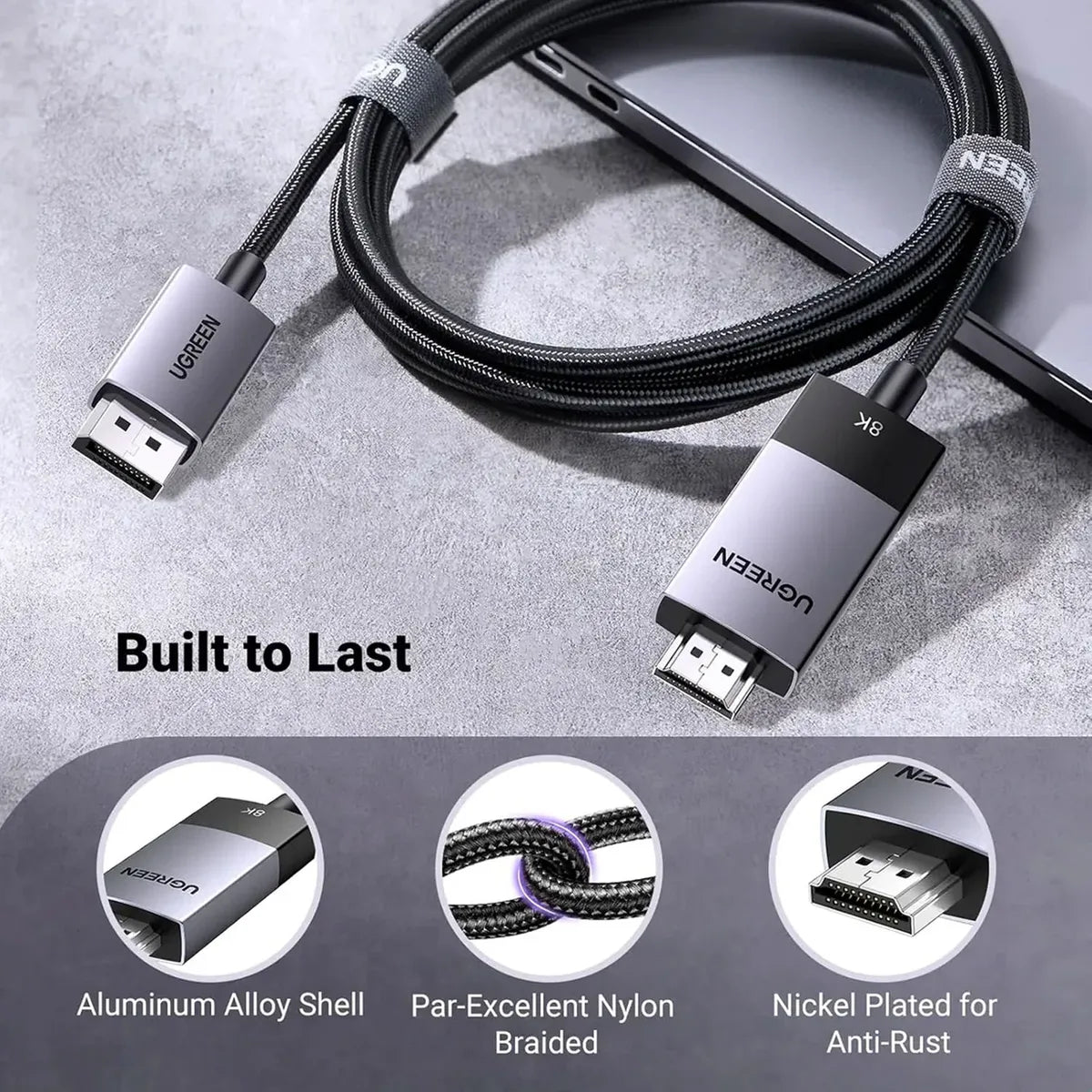 UGREEN DP115 80395 Cable DisplayPort a HDMI 1.4 8K 1m