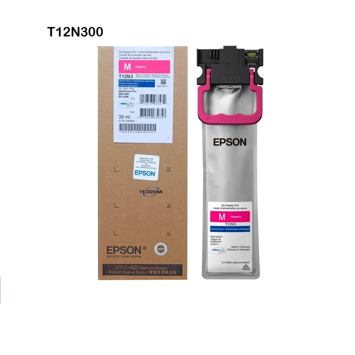 EPSON T12N300 Bolsa de Tinta Durabrite Magenta